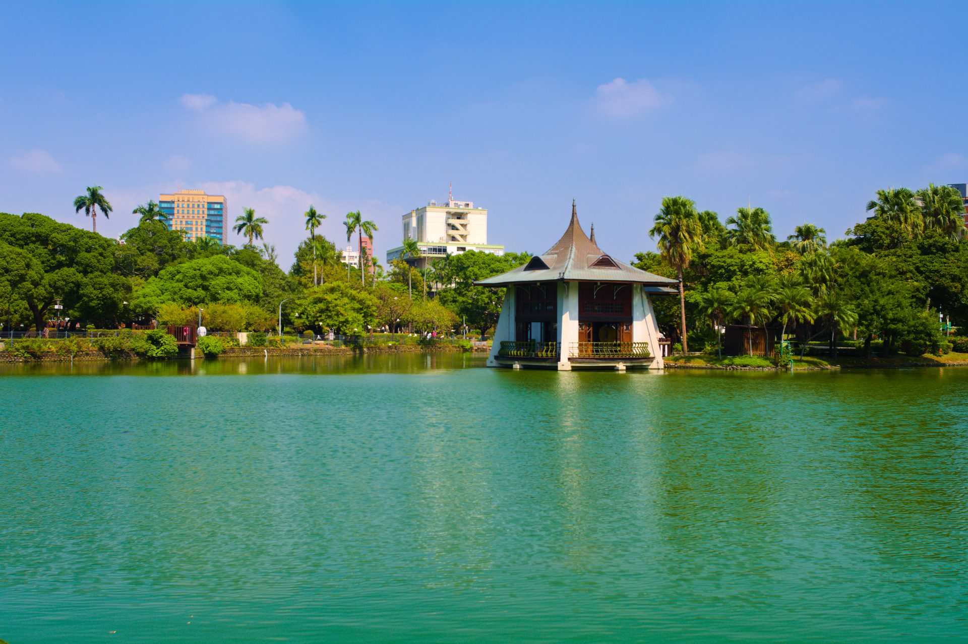 Lake pavilion in Taichung Park
